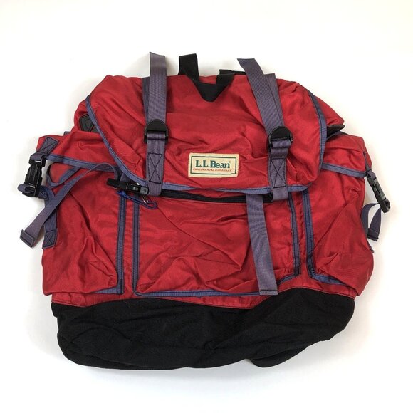 L.L. Bean Other - Vintage LL Bean Continental Rucksack Red Backpack Hiking Camping 90s #B155